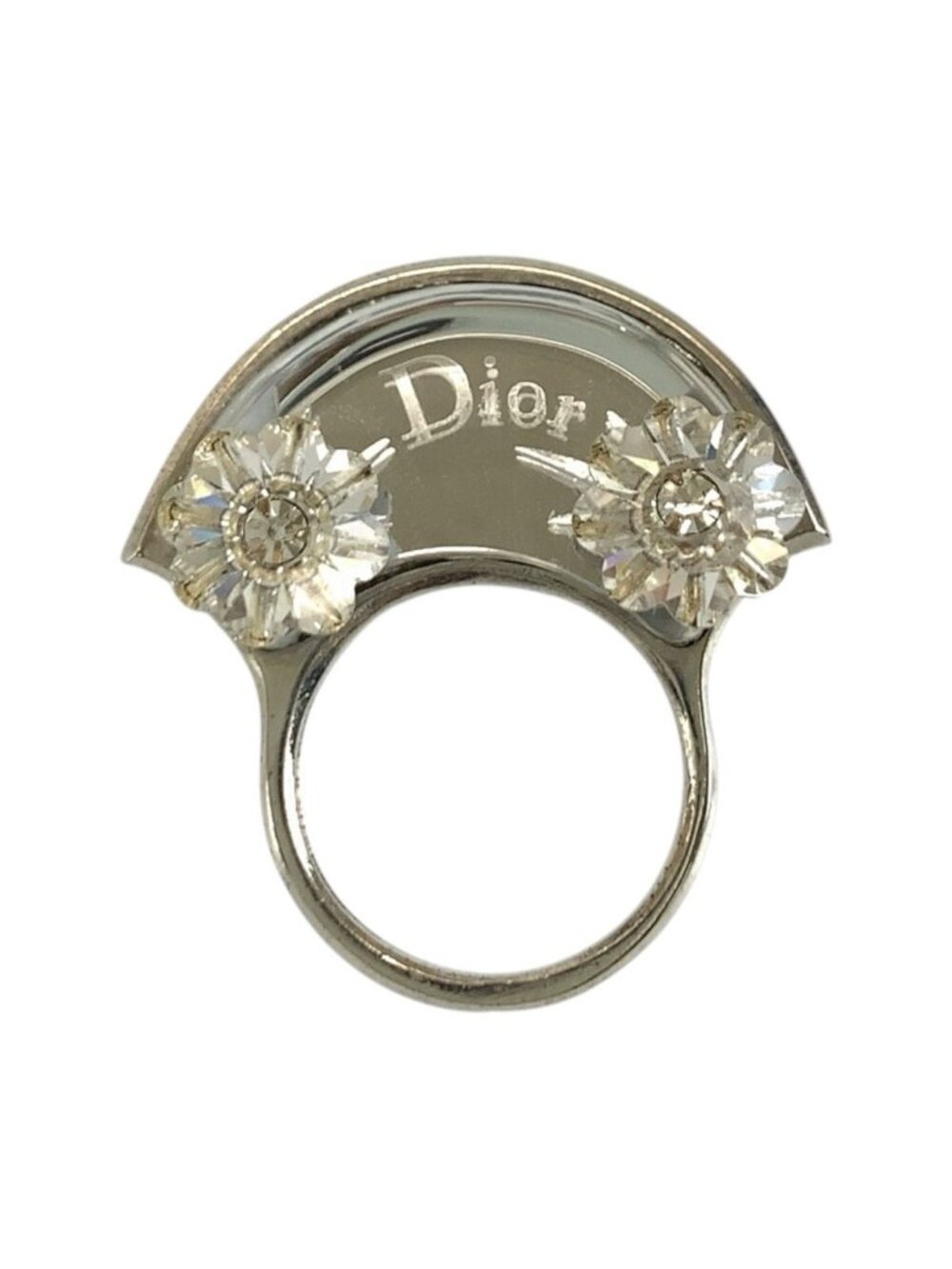 Dior Flower Silver Metal Ring